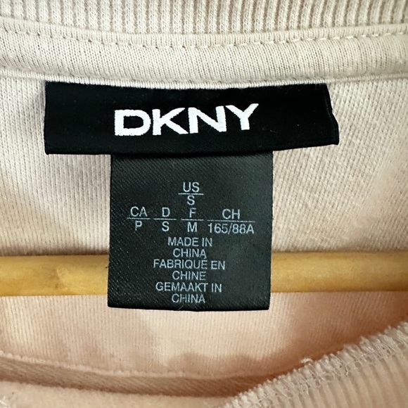 DKNY Pink Crew Neck Sweater with Ribbed Cuffs - Picture 5 of 6